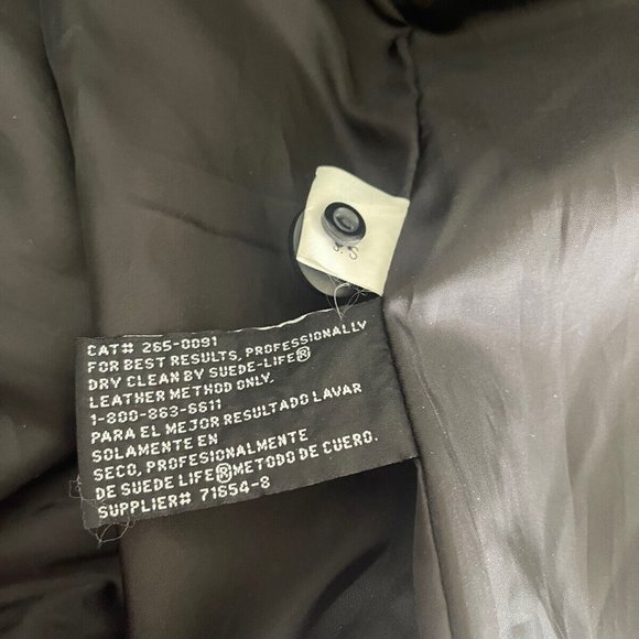 Vtg Jacqueline Ferrar Black Leather Jacket Y2K - Picture 6 of 7